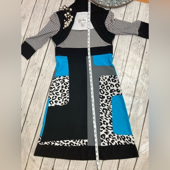 Joseph Ribkoff Mod Color Block Dress - Picture 9 of 10